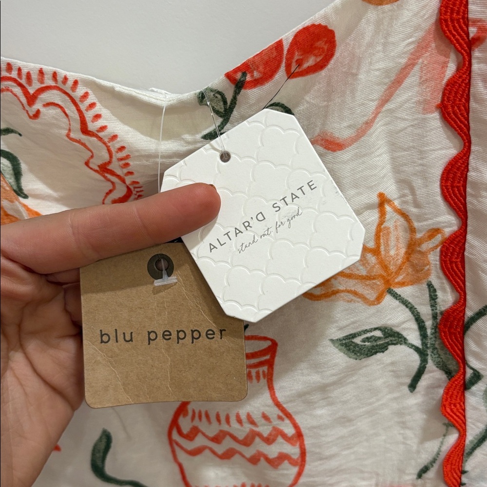 ✨NWT~Altar’d State/Blu Pepper Cherry on Top 🍒 Midi Dress✨ - Picture 5 of 14